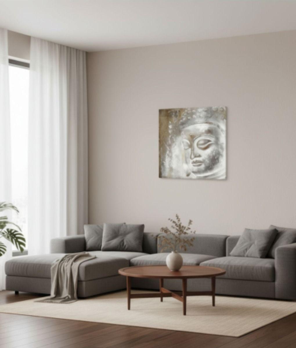 Cuadro Decorativo Arte Meditativo Rostro Buda Pared Jhn-8