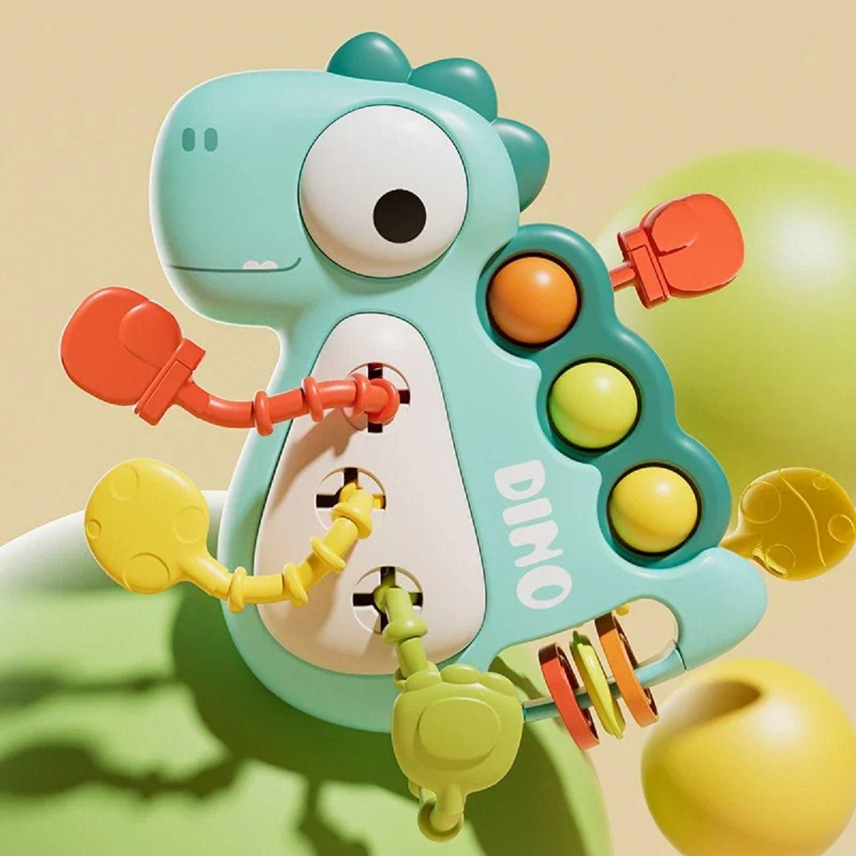Set 2 Mordedor Forma Dinosaurio Denticion Sensorial Bebe Lau-6