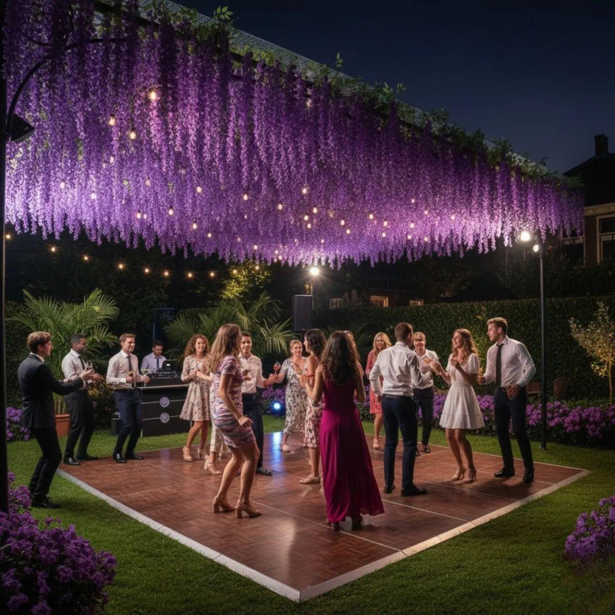 Flor Artificial Decorativa Cascada Flores Colgantes Jhn-2