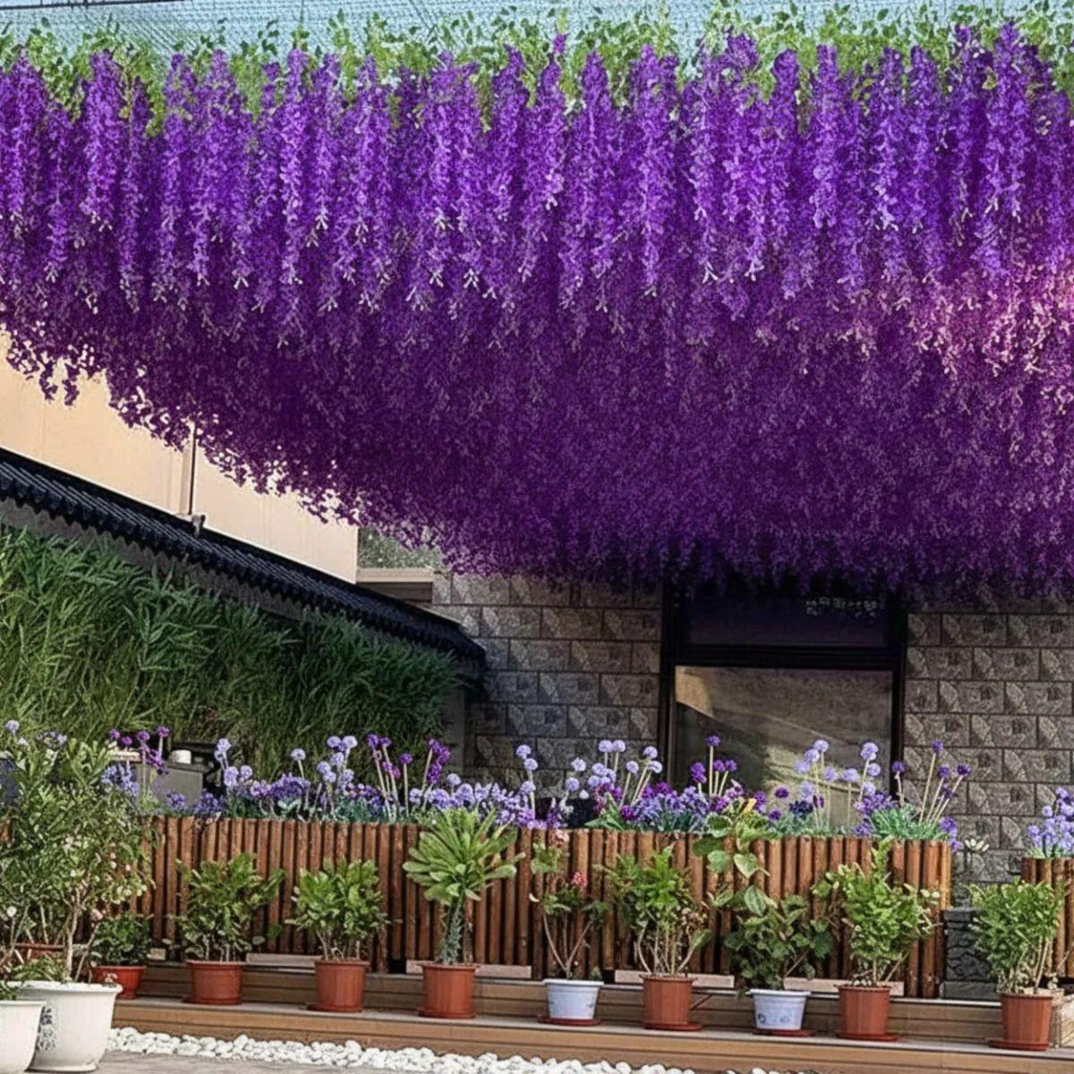 Flor Artificial Decorativa Cascada Flores Colgantes Jhn-9