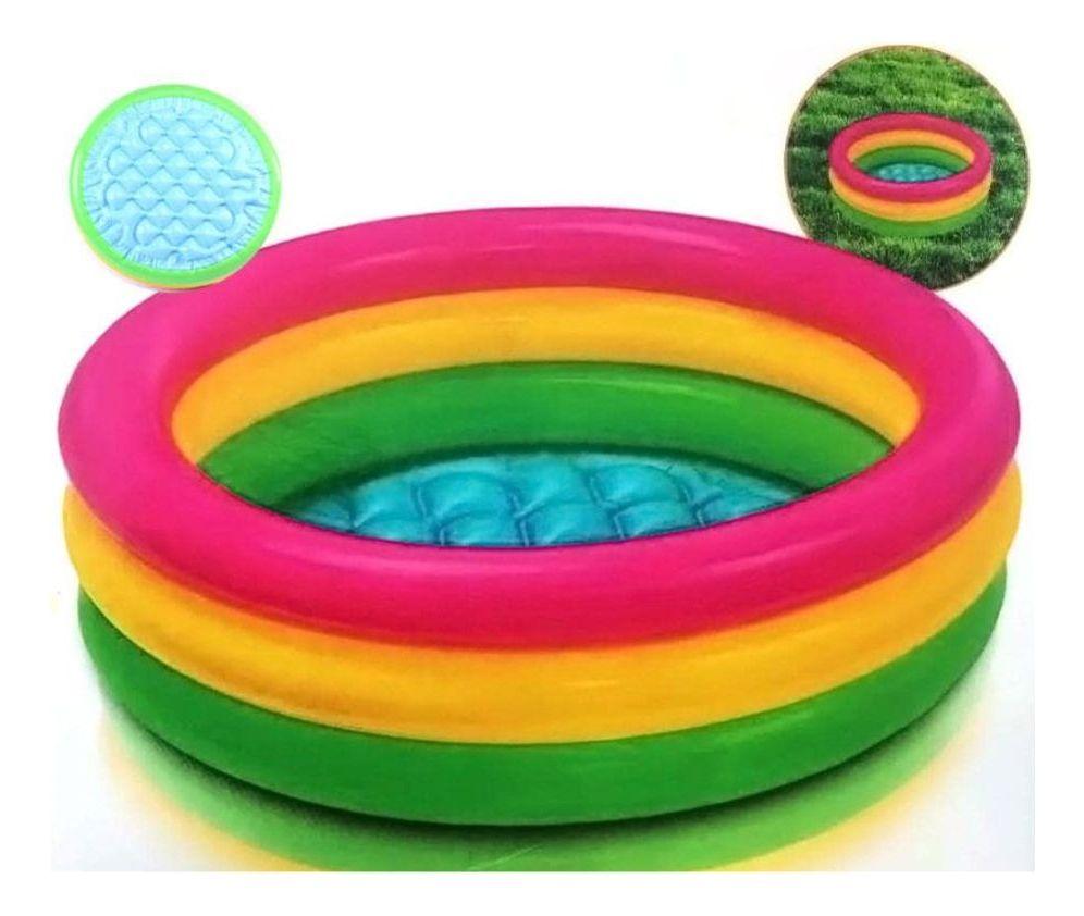 PISCINA INFLABLE REDONDA PVC PATIO INTERIOR HOGAR NIÑOS LAU-5