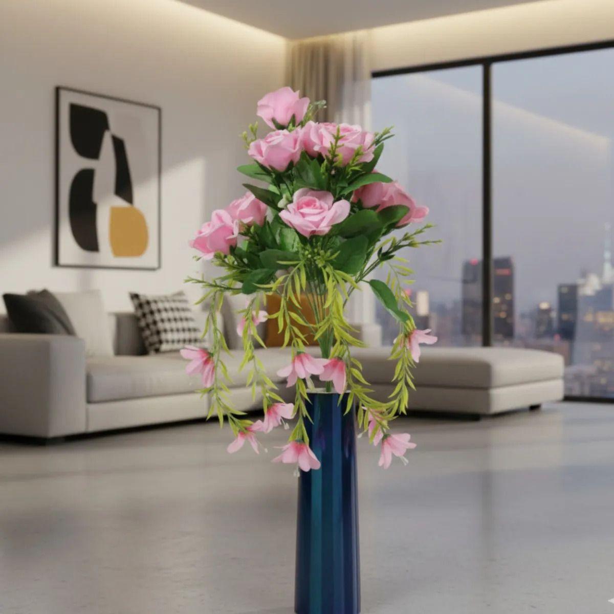 Set 2 Ramo Artificial Rosas Diseño Caída Ornamental Jhn-5