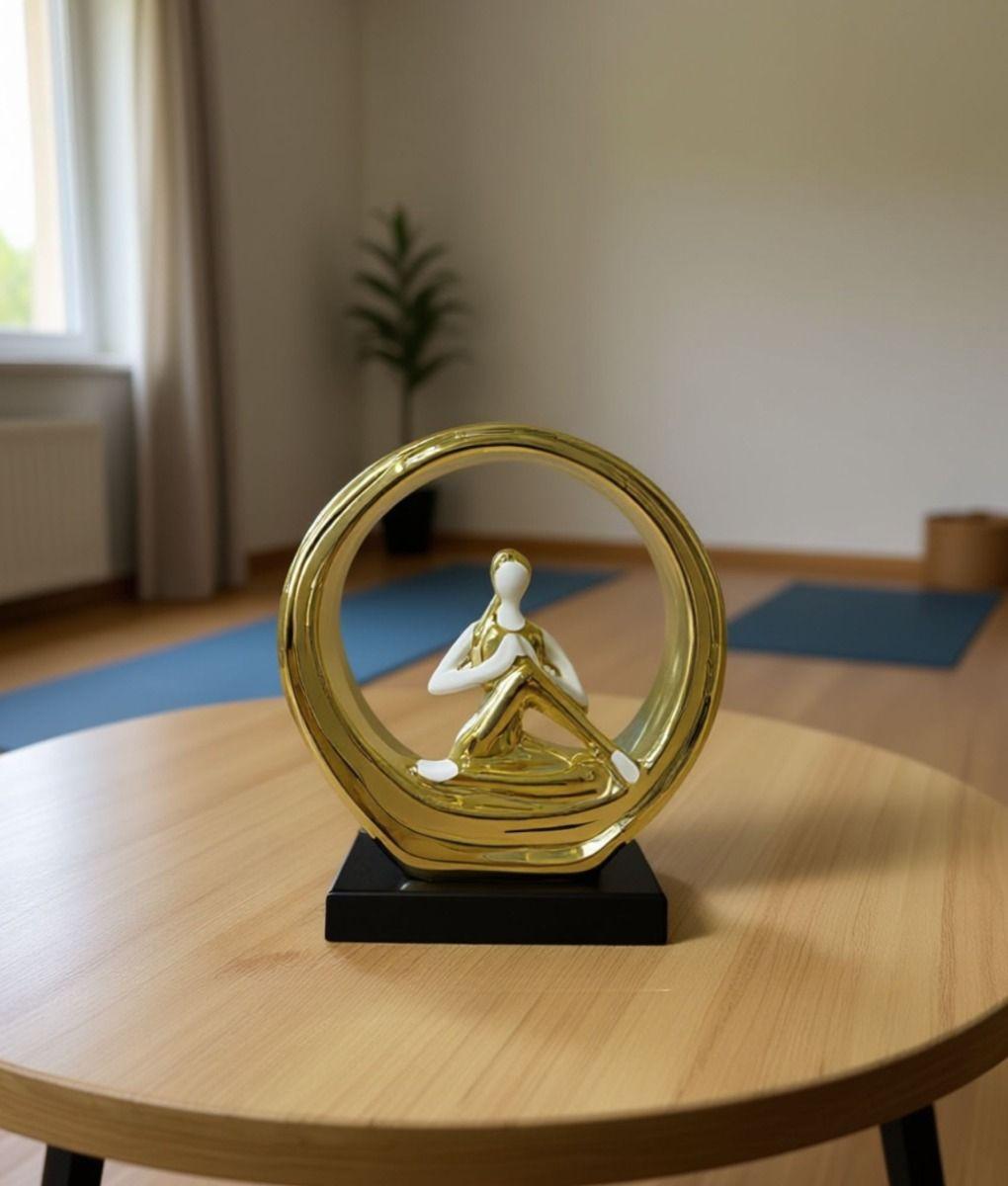 Figura Decorativa Mujer Estatua Adorno Postura Yoga Jhn-9