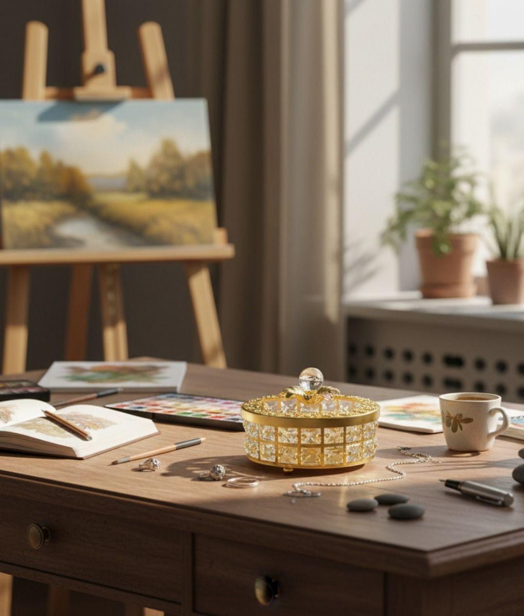 Joyero Decorativo Centro Mesa Adorno Multifuncional Jhn-7