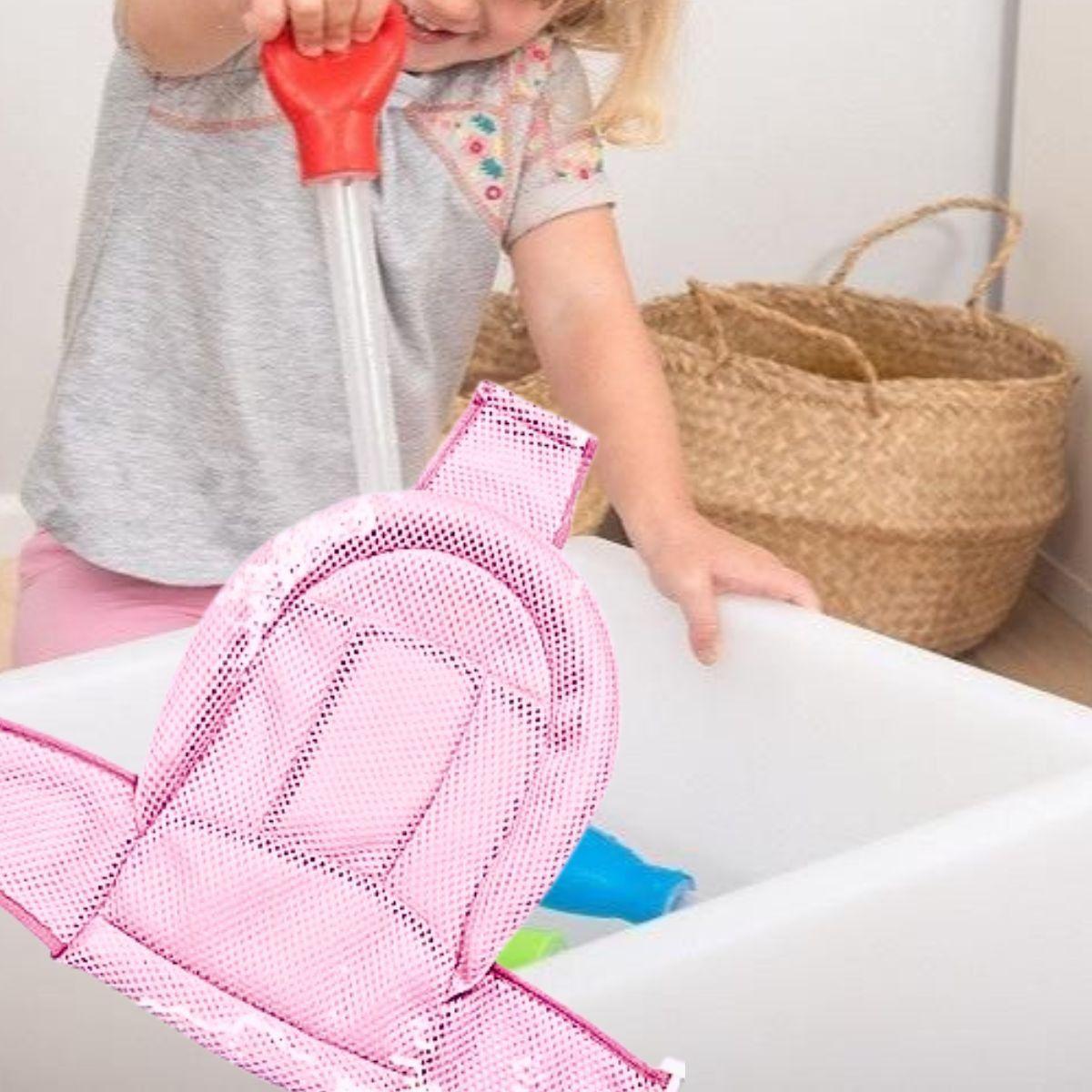 Set 3 Mallas Tina Asiento Soporte Bañera Bebes Unisex Lau-5