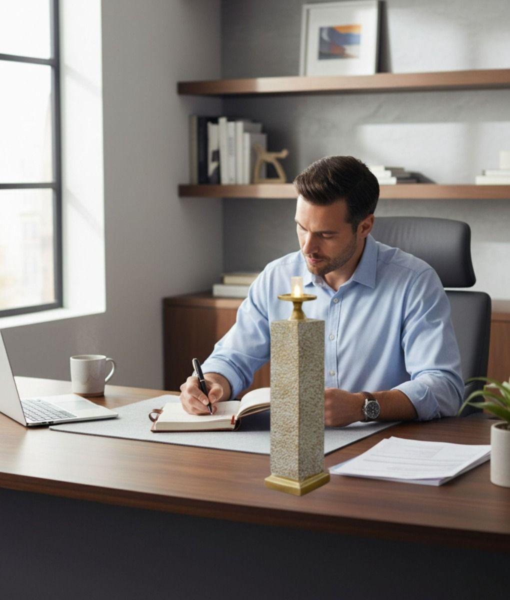 Portavelas Elegante Decorativo Diseño Texturizado Adorno Jhn-3