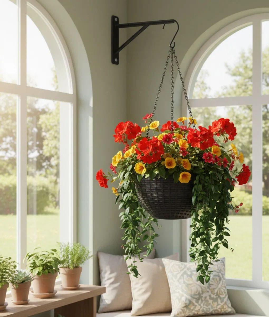 Set 2 Macetero Decorativo Colgante Adorno Techo Hogar Jhn-8