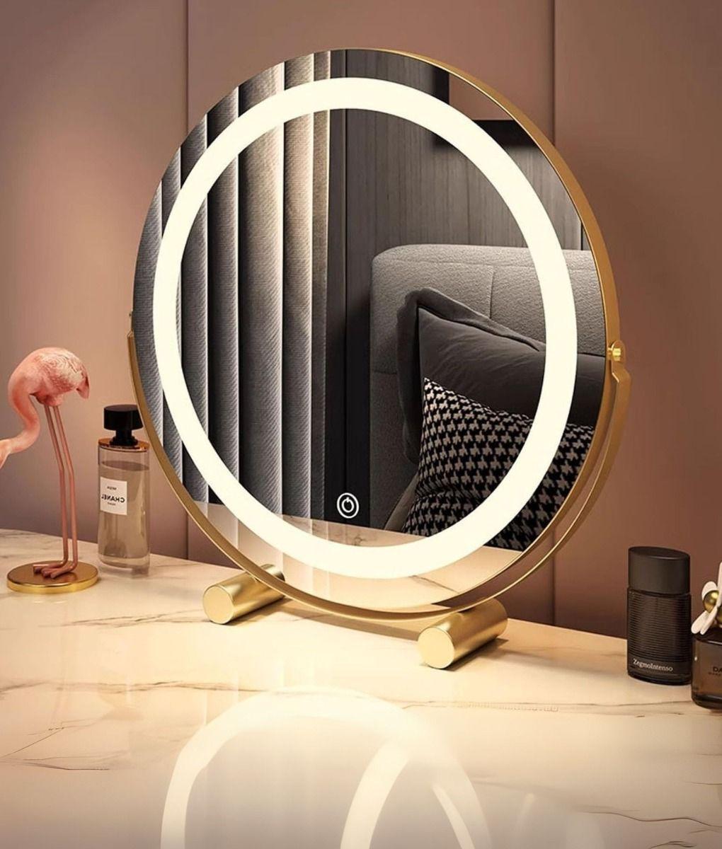 Espejo Decorativo Mesa Táctil LED Redondo Maquillaje Jhn-7