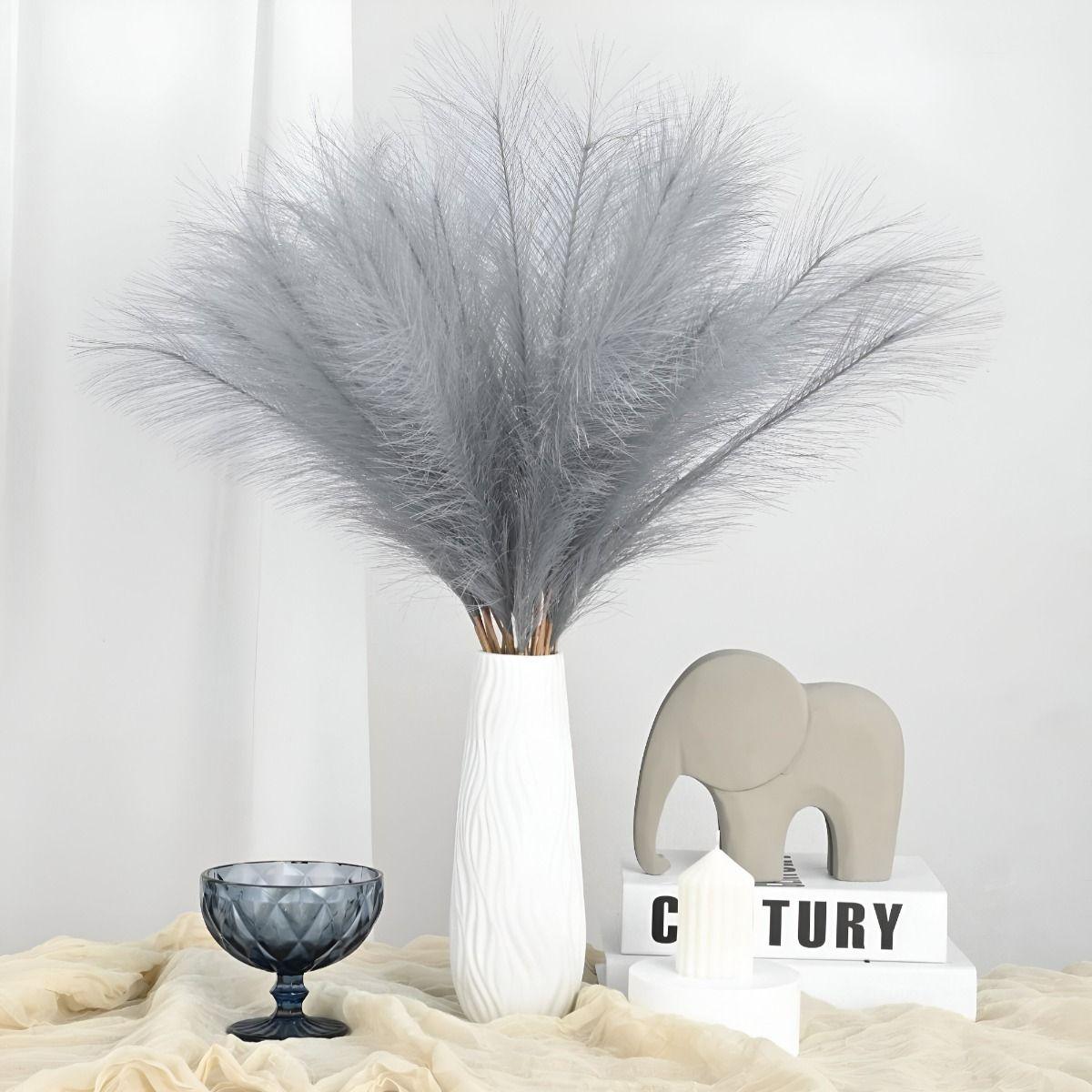 Set 2 Tallos Artificiales Decoración Esponjosa Bohemia Jhn-3