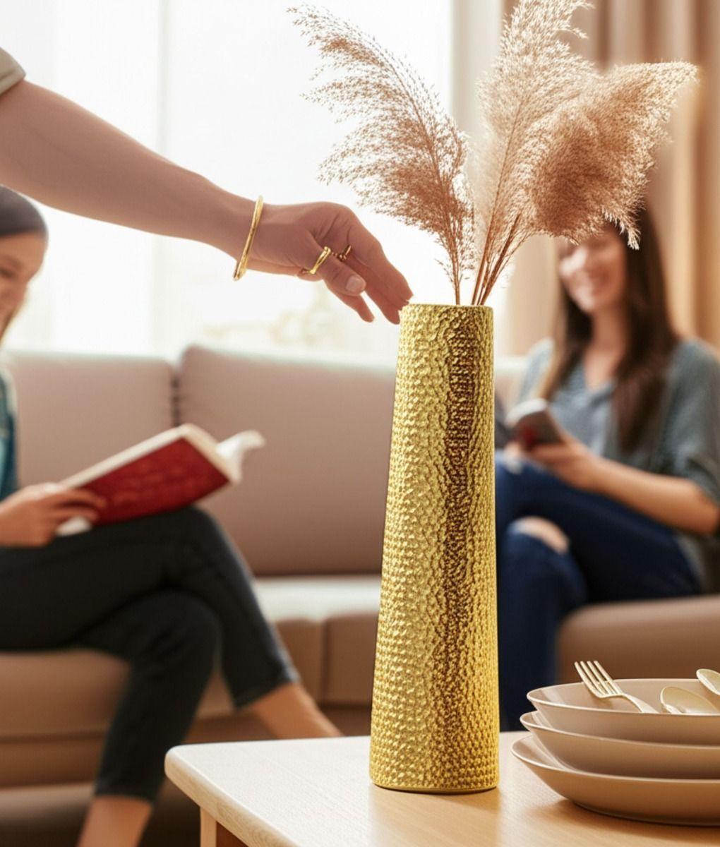 Florero Decorativo Alto Textura Minimalista Moderno Jhn-4