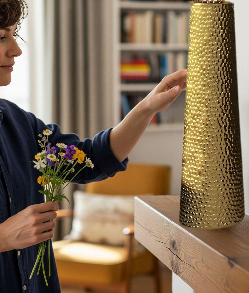 Florero Decorativo Alto Textura Minimalista Moderno Jhn-5