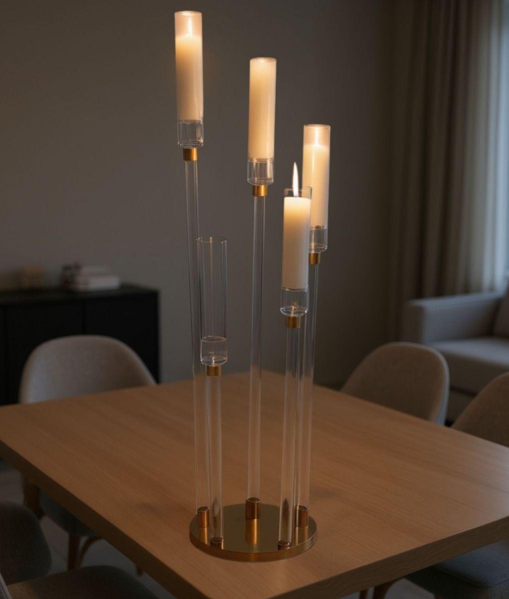 Portavelas Decorativo Funcional Moderno Piso Mesa Adorno Jhn-7