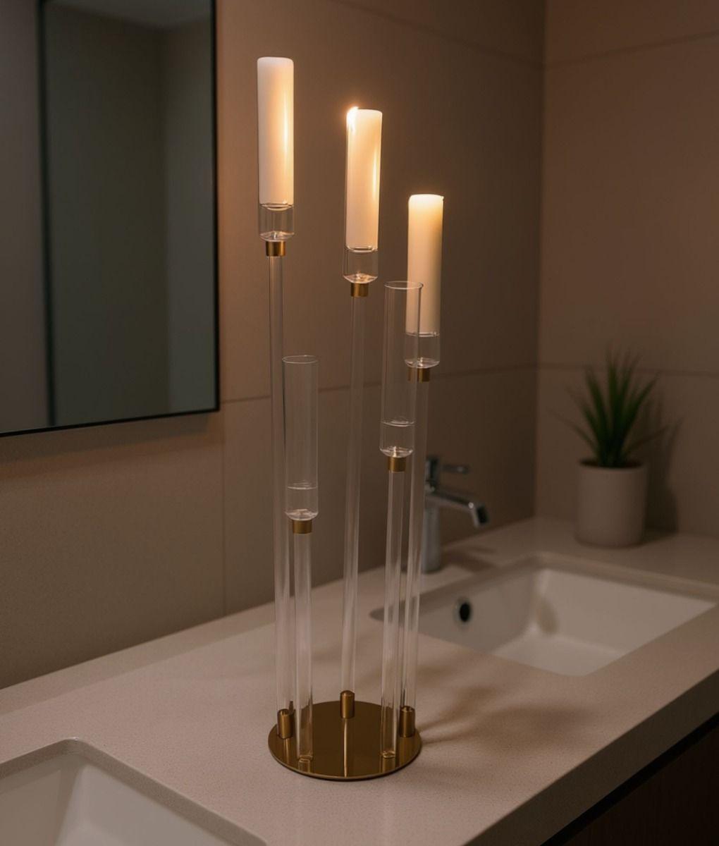 Portavelas Decorativo Funcional Moderno Piso Mesa Adorno Jhn-8