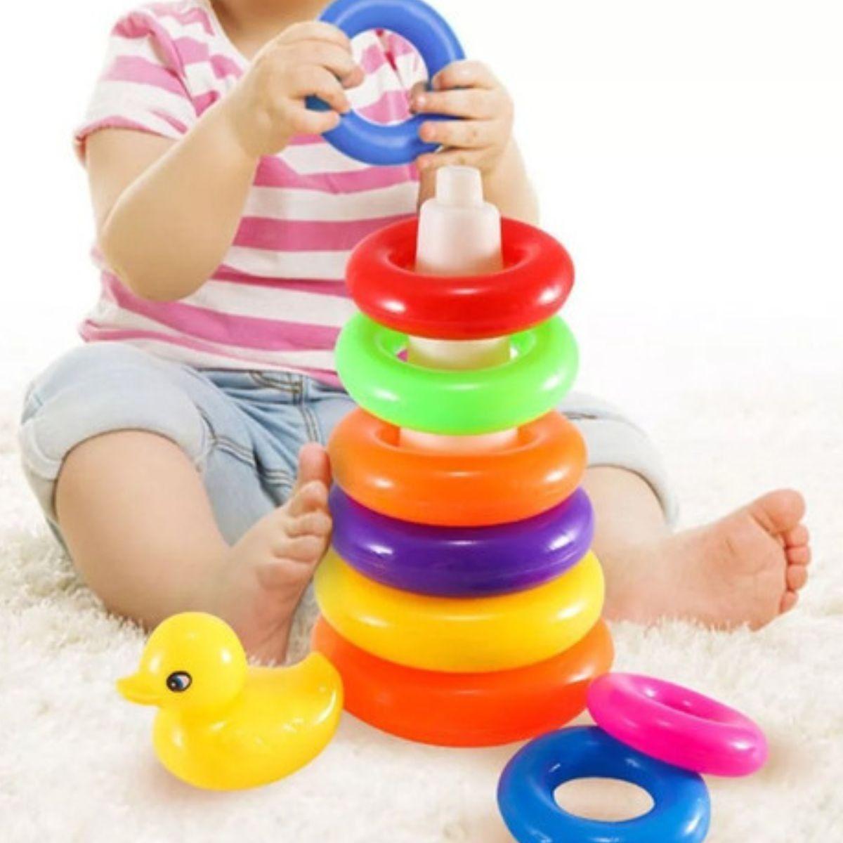 SET 2 JUEGUETE DESARROLLO TORRE BOLAS RODANTES BEBES LAU-5