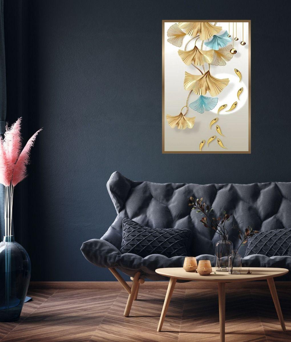 Cuadro Decorativo Pared Hojas Flores Arte Hogar Jhn-8