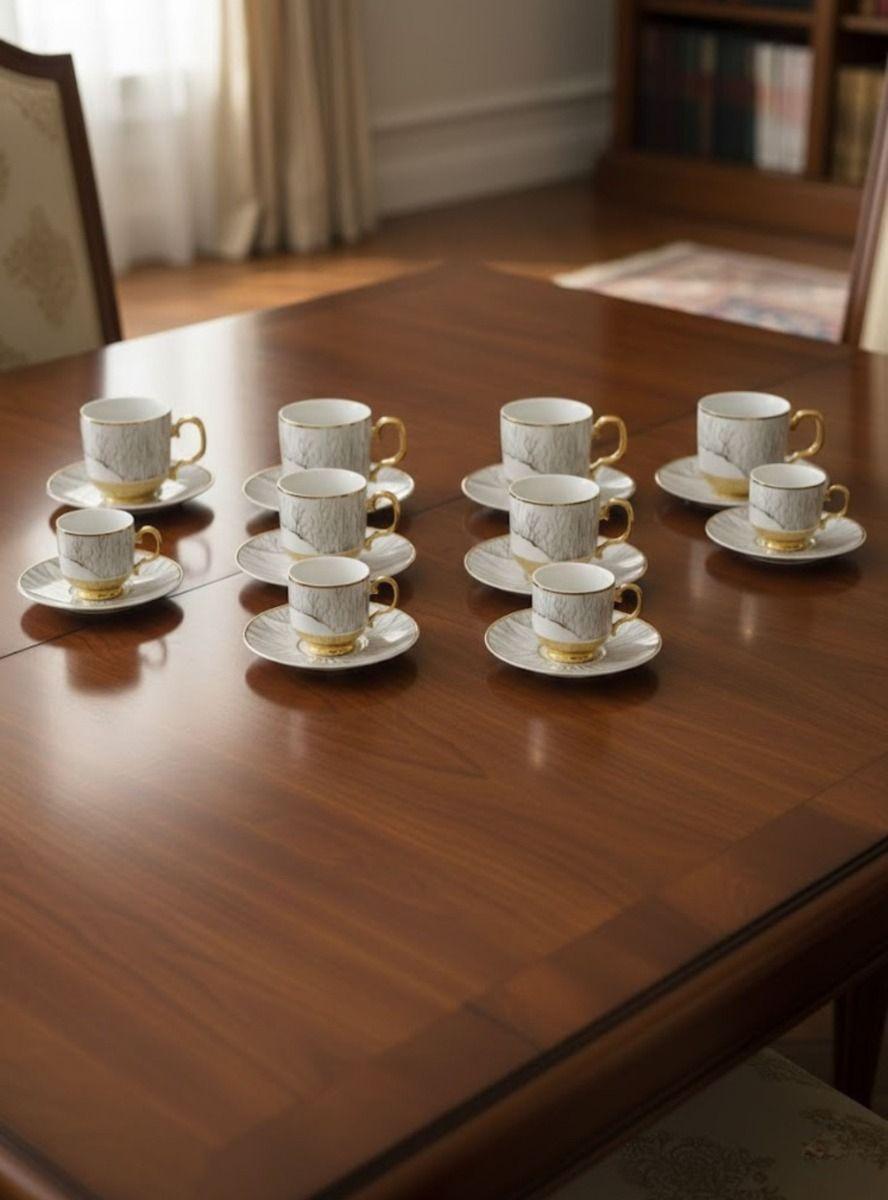 Juego Vajilla Tazas Platillos Diseño Artístico Mesa Jhn-9