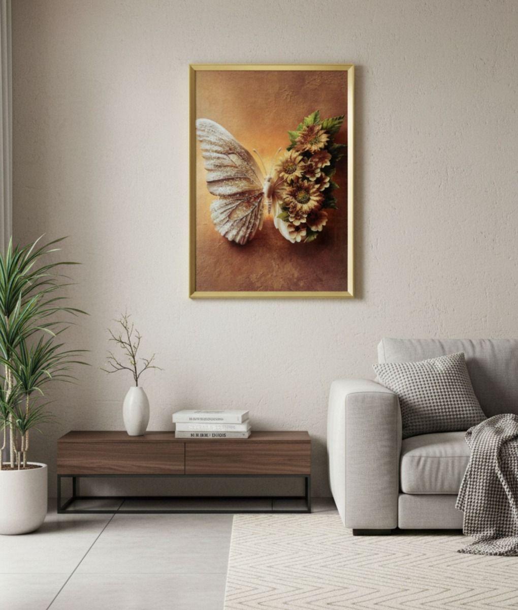 Cuadro Decorativo Escena Mariposa Marco Adorno Hogar Jhn-9