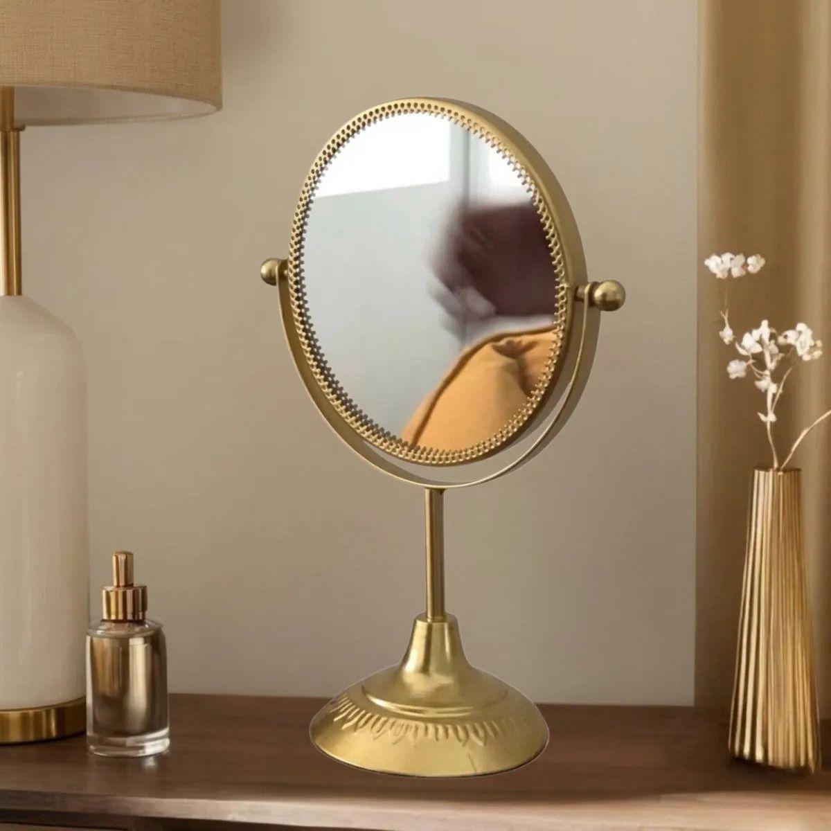 Espejo Tocador Mesa Maquillaje Marco Relieve Base ALJ-4
