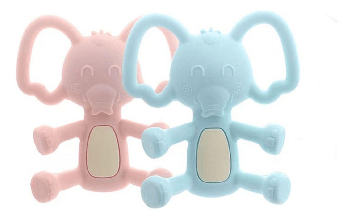 Set 3 Mordedor Elefantes Alivio Encias Silicona Bebes Lau-3