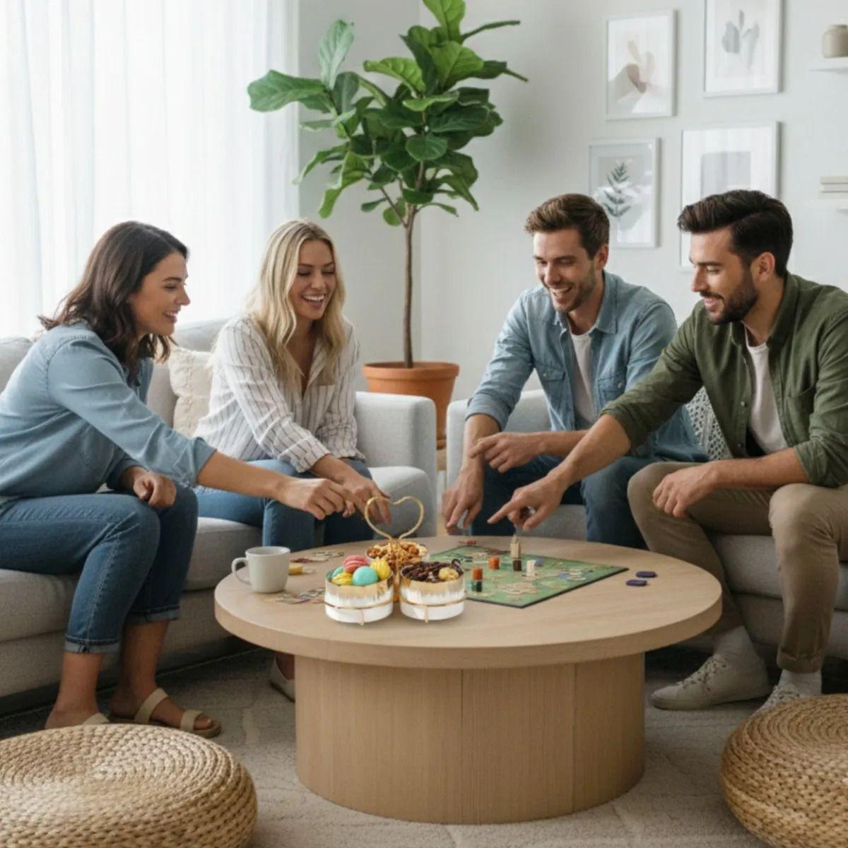 Juego 3 Soporte Snacks Diseño Corazón Elegante Aperitivo Jhn-6