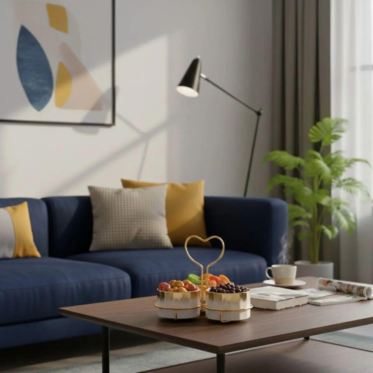 Juego 3 Soporte Snacks Diseño Corazón Elegante Aperitivo Jhn-9