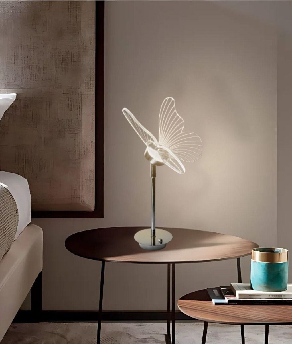Lámpara Mesa Decorativa LED Mariposa Minimalista Hogar Jhn-9