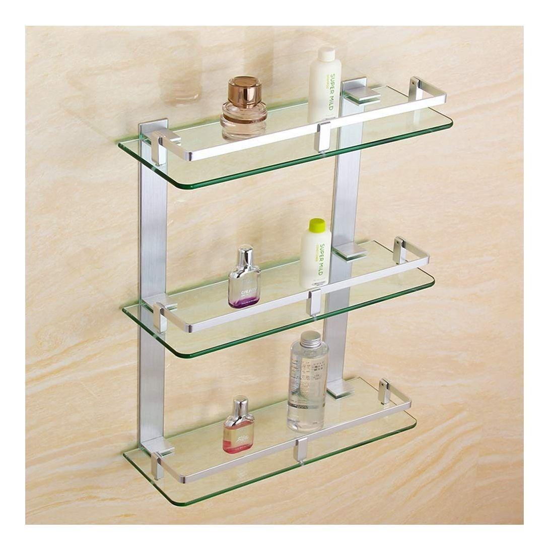 Estante Organizador Baño 3 Niveles Vidrio Templado Jhn-2
