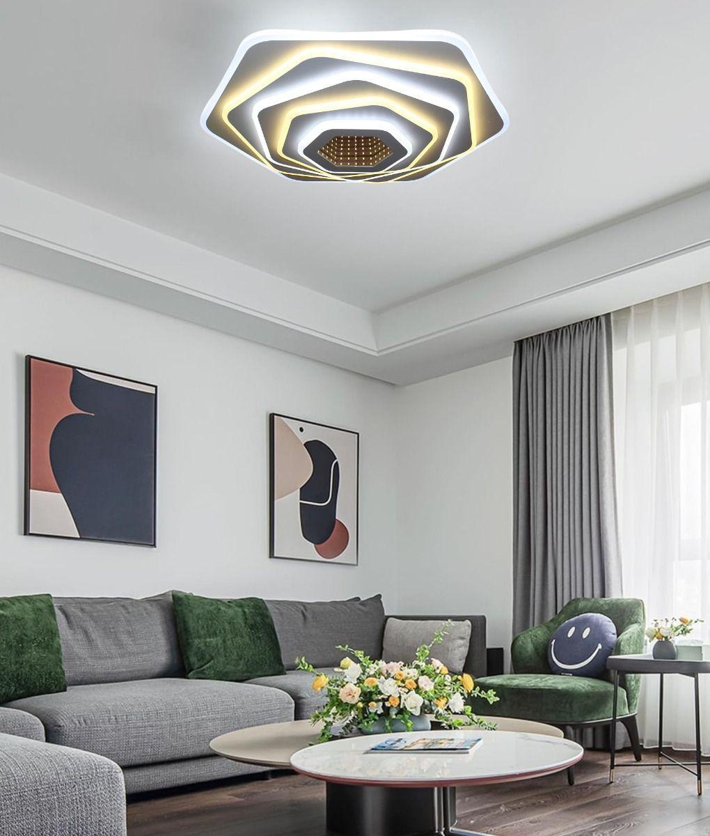 Lámpara Techo Decorativa LED Pentágono Efecto 3D Jhn-0