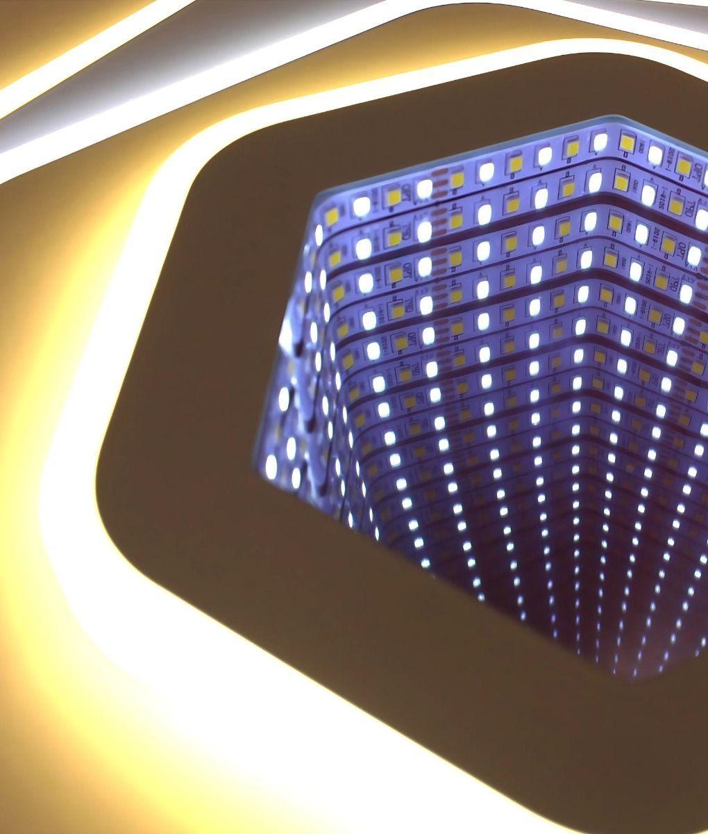 Lámpara Techo Decorativa LED Pentágono Efecto 3D Jhn-2