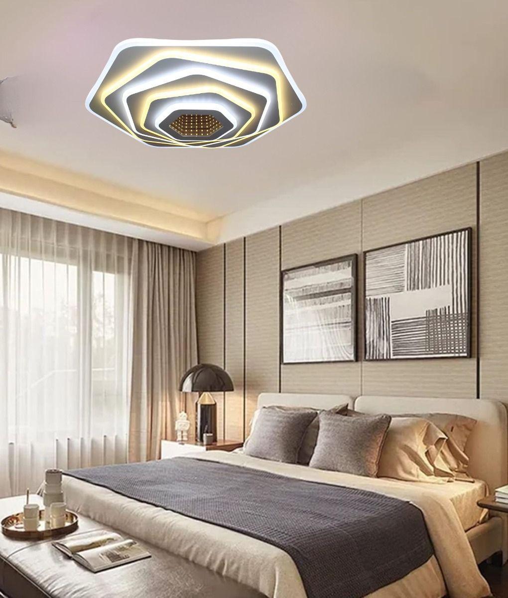 Lámpara Techo Decorativa LED Pentágono Efecto 3D Jhn-6