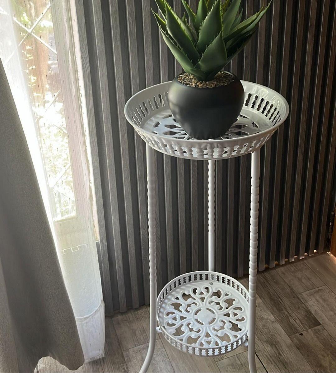 Porta Maceta Soporte Plantas 2 Niveles Exhibición Pie Jhn-2