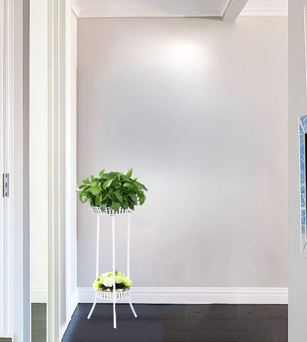 Porta Maceta Soporte Plantas 2 Niveles Exhibición Pie Jhn-7