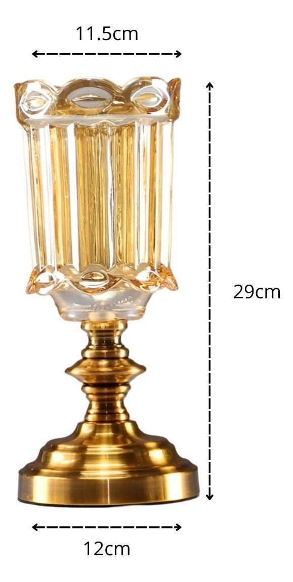 Jarrón Florero Cristal Base Adorno Decorativos 29 cm Jhn-9