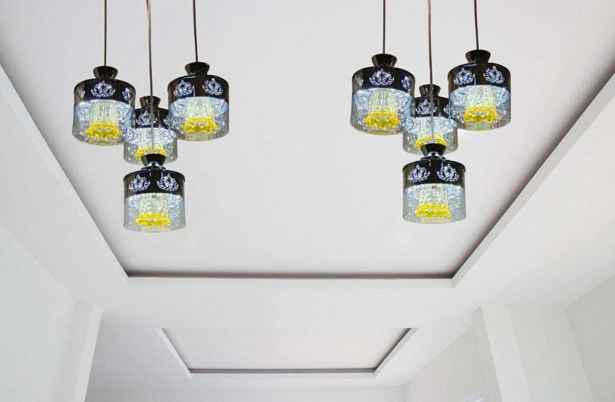 Lampara Colgante Vidrio 4 Luces Moderna Hogar Lau-3