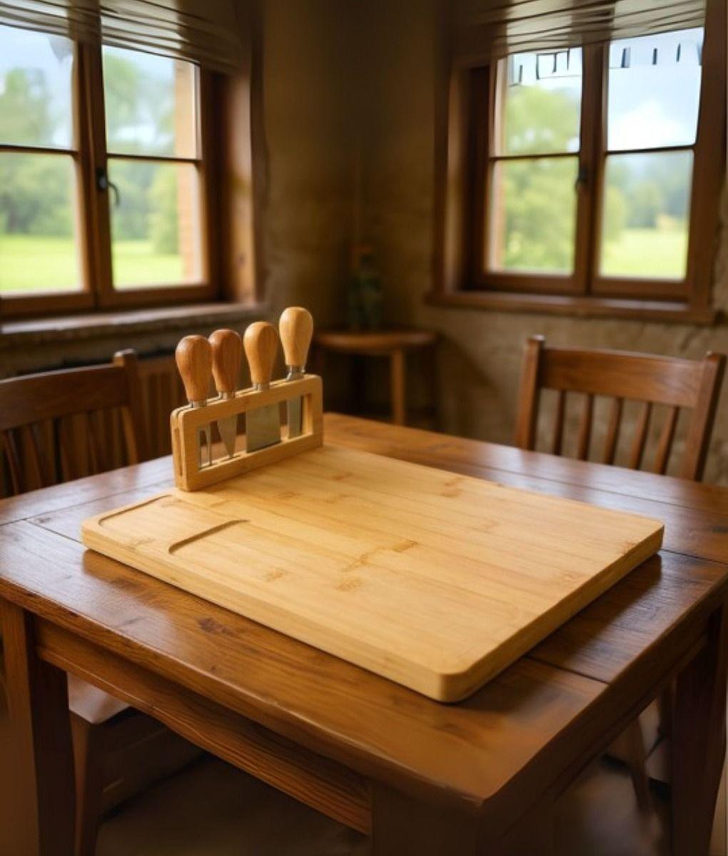 Tabla Picar Queso Embutido Utensilio Soporte Funcional Jhn-7