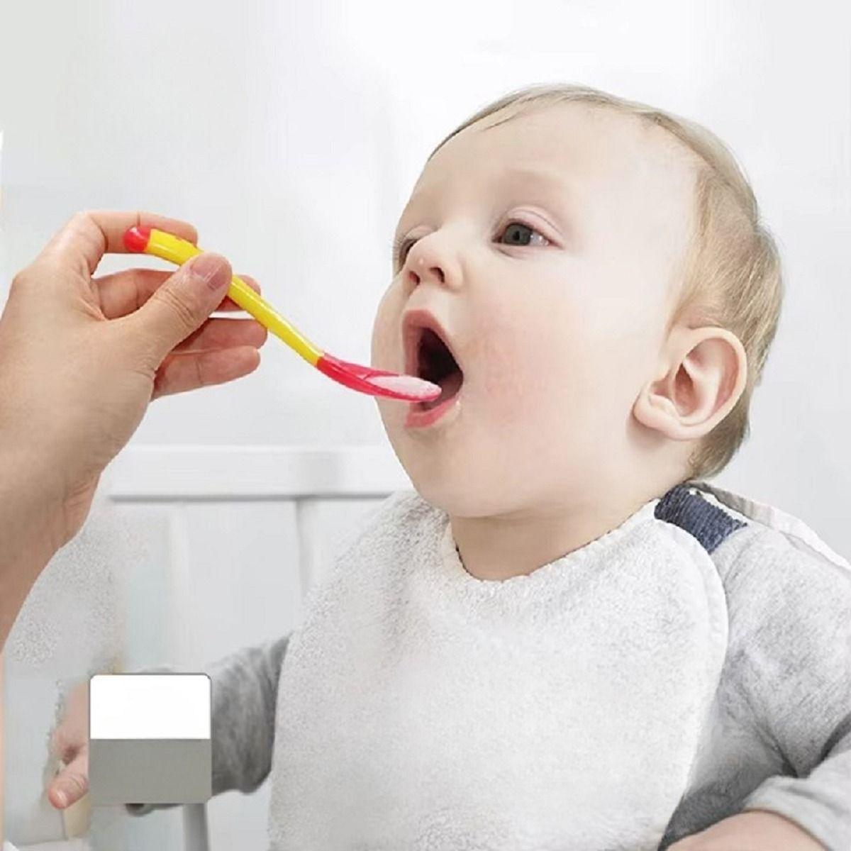 Set 10 Cucharas + Tenedor Sensor Temperatura Bebe Cocina Lau-3