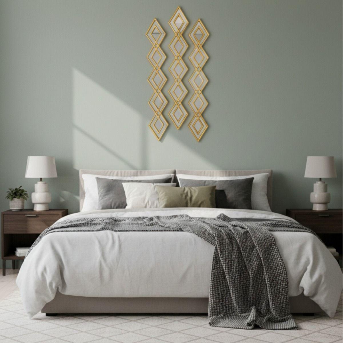 Set 3 Espejo Pared Decorativo Panel Artístico Diamante Jhn-9