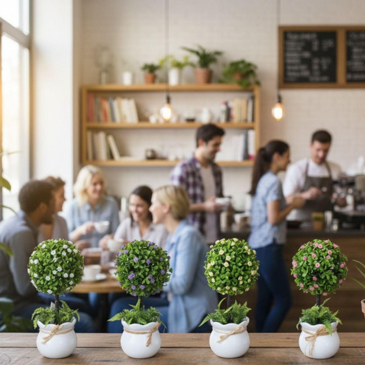 Planta Artificial Decorativa Arreglo Topiario Ornamental Jhn-2