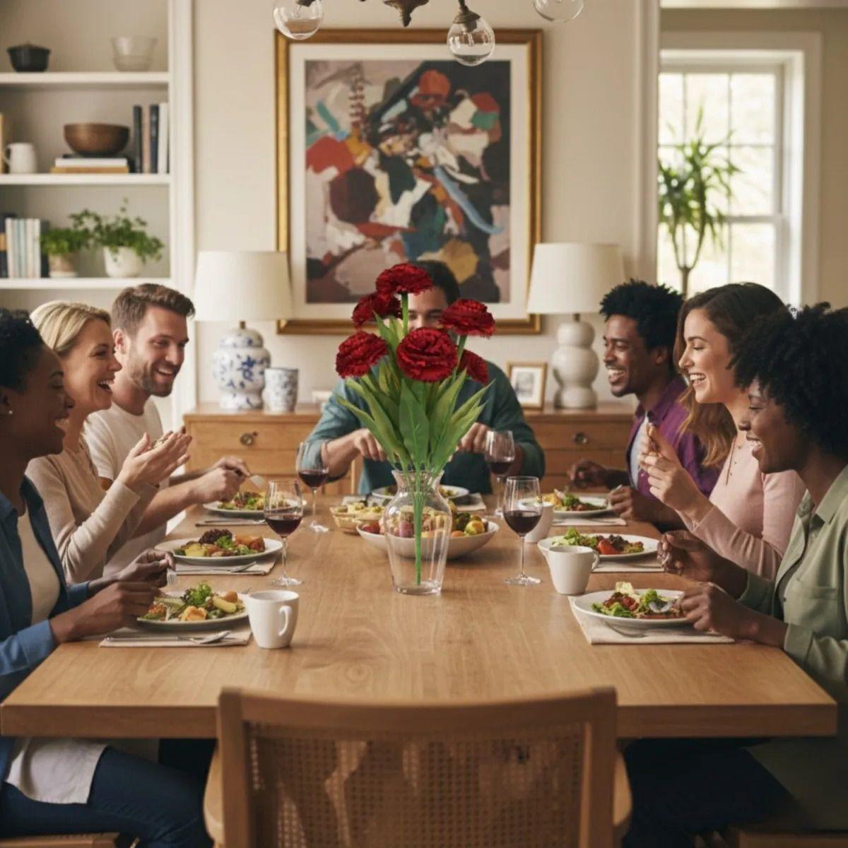 Set 2 Ramo Floral Botánico Ornamental Artificial Adorno Jhn-3