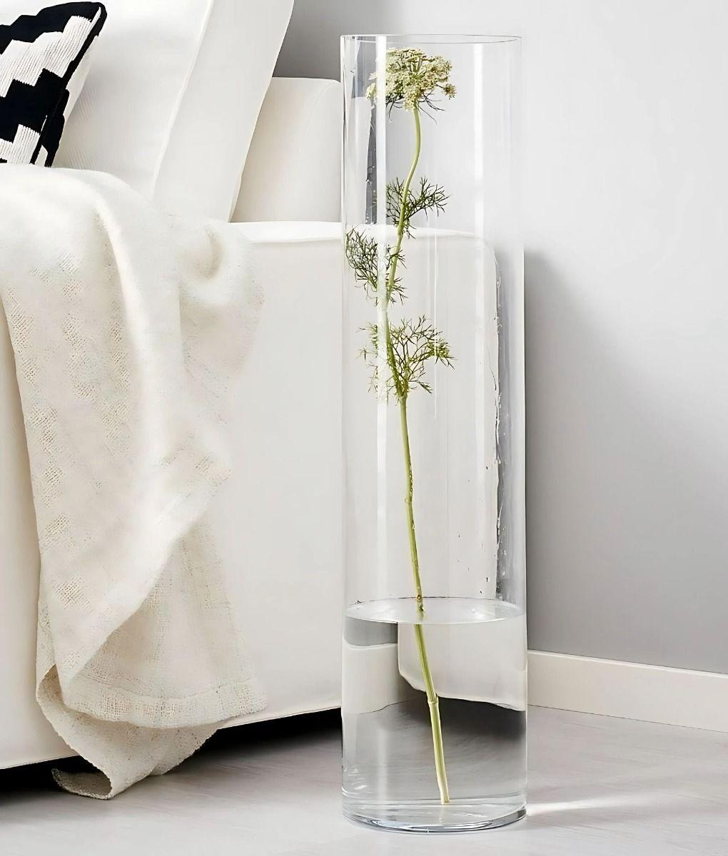 Florero Tubular Cilíndrico Decorativo Alto Flores Hogar Jhn-7