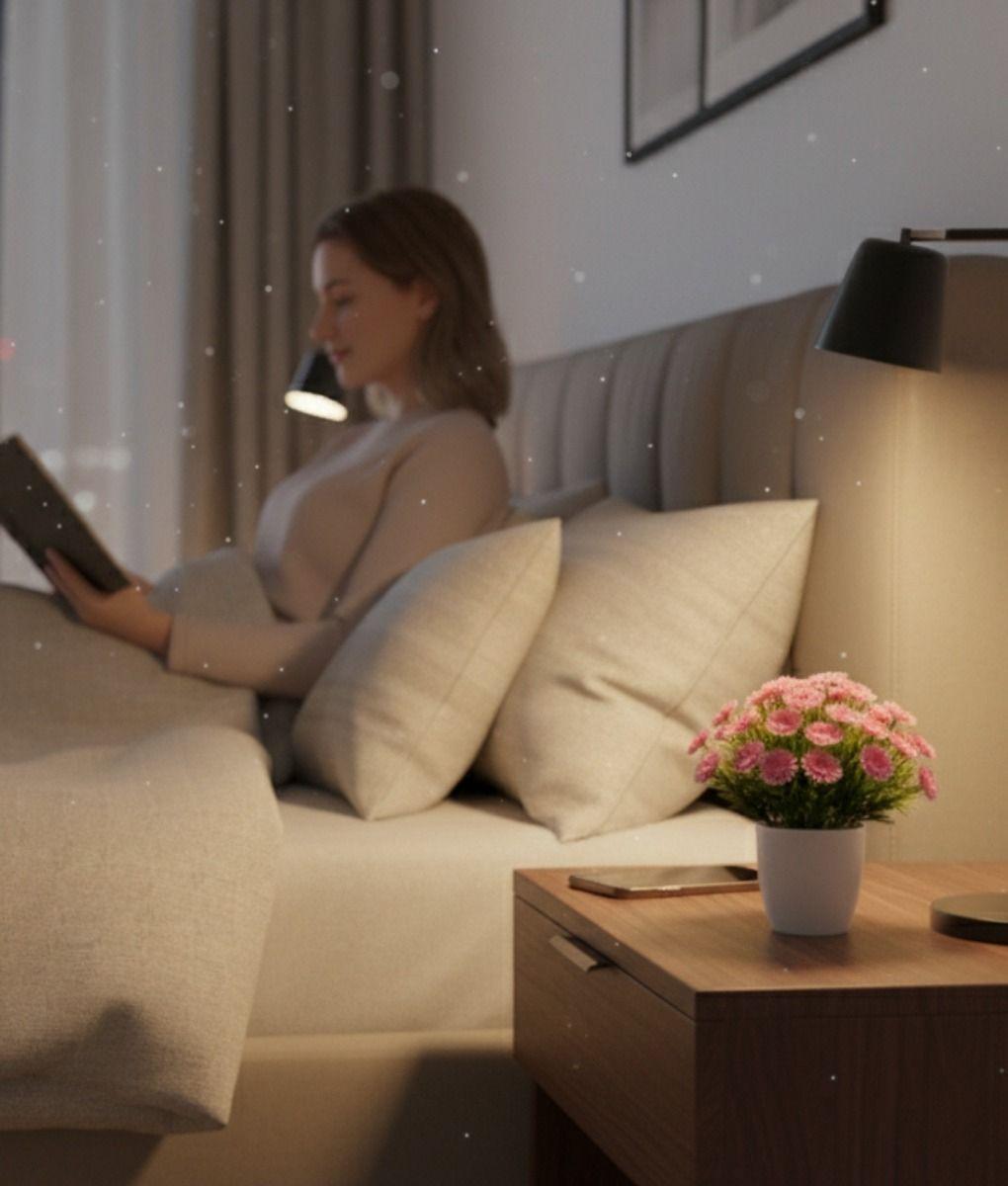 Set 2 Flores Artificiales Adorno Floral Silvestre Hogar Jhn-4