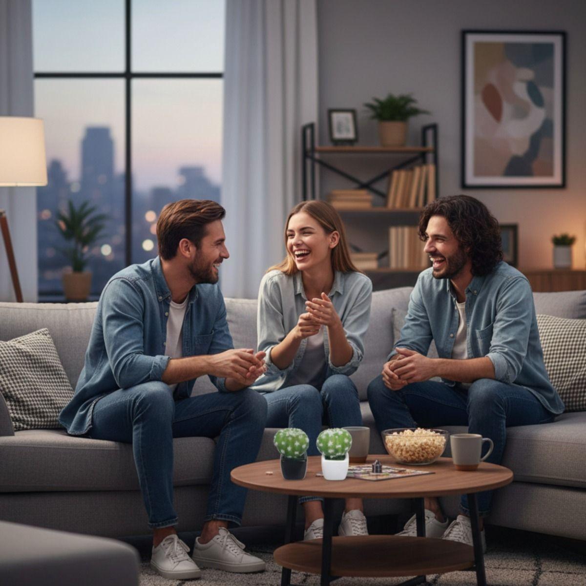 Set 2 Planta Decorativa Artificial Cactus Minimalista Jhn-5