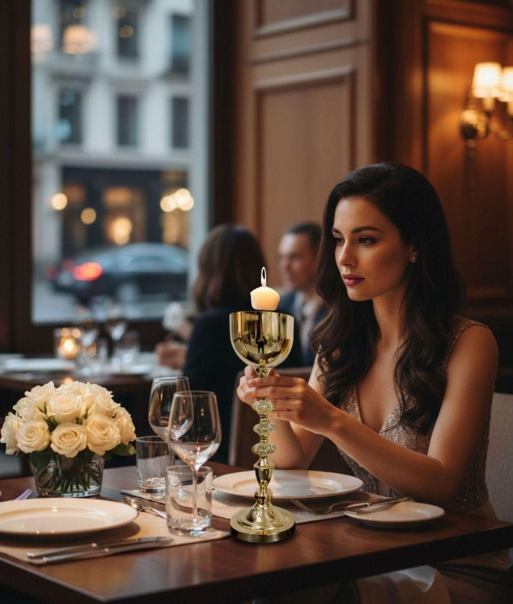 Portavelas Decorativo Copa Elegante Adorno Hogar Jhn-2