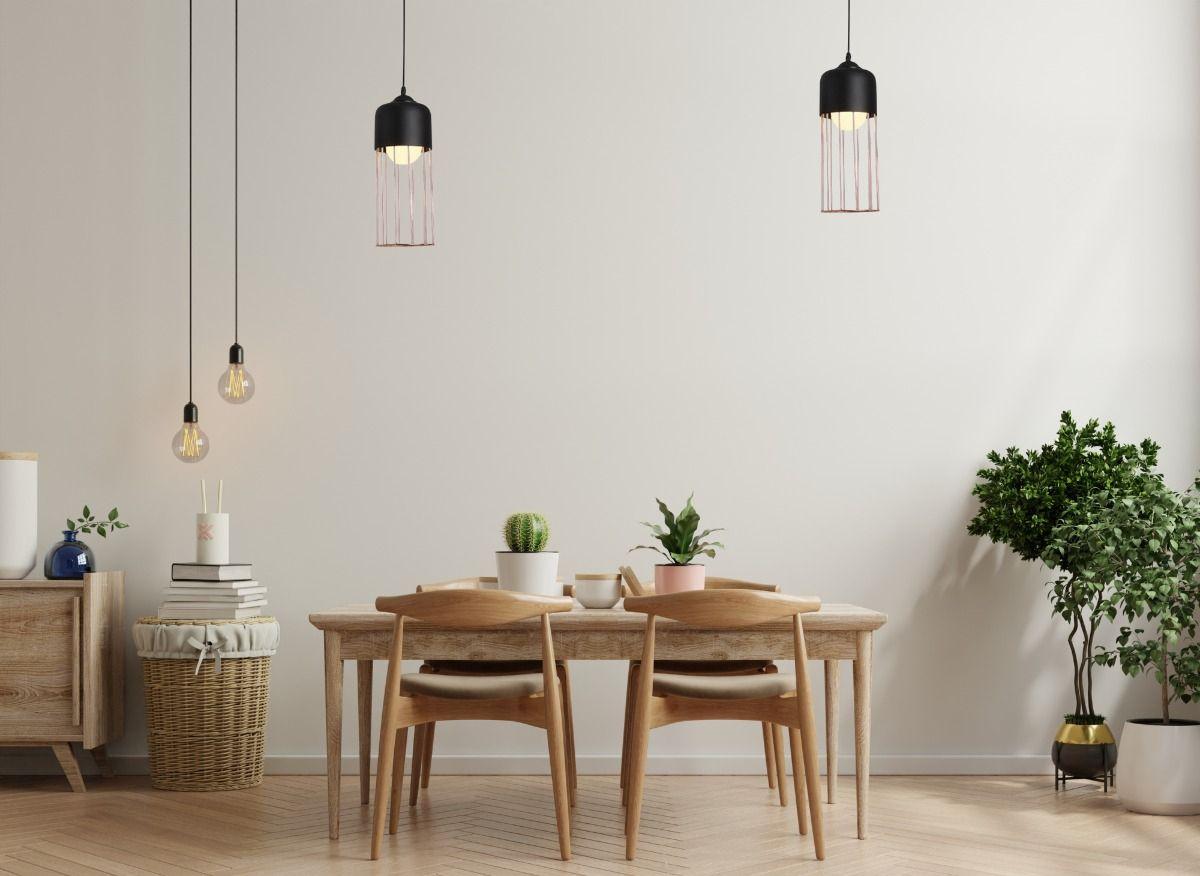Lámpara Colgante Techo Hierro Forjado Oro Negro Moderna Jhn-6