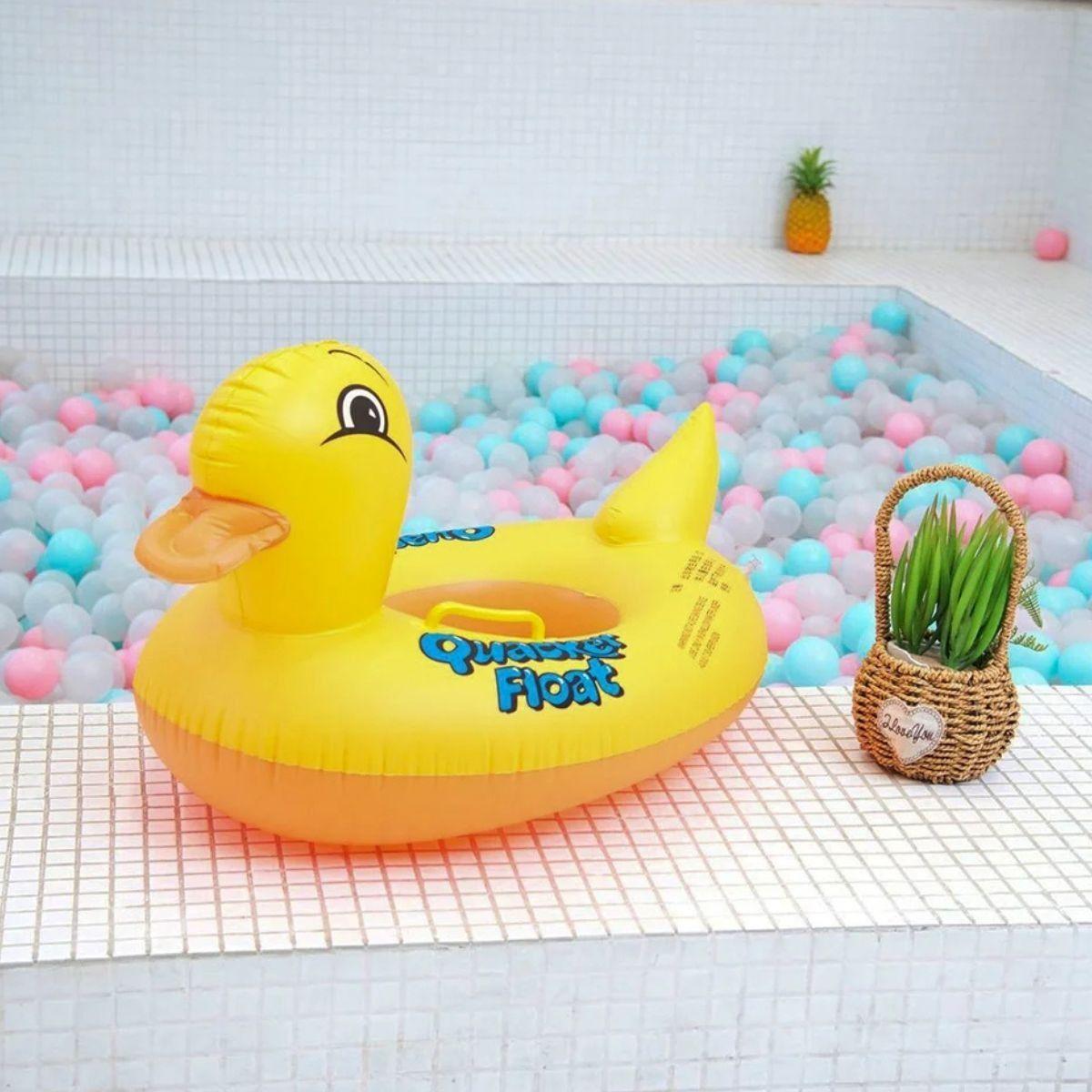 SET 3 FLOTADOR INFLABLE FORMA DE PATO PARA BEBE LAU-5