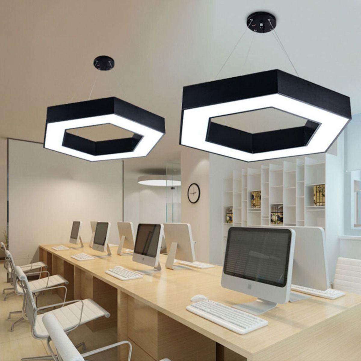 Lampara Colgante Hexagonal LED Minimalista Hogar Sala Lau-3