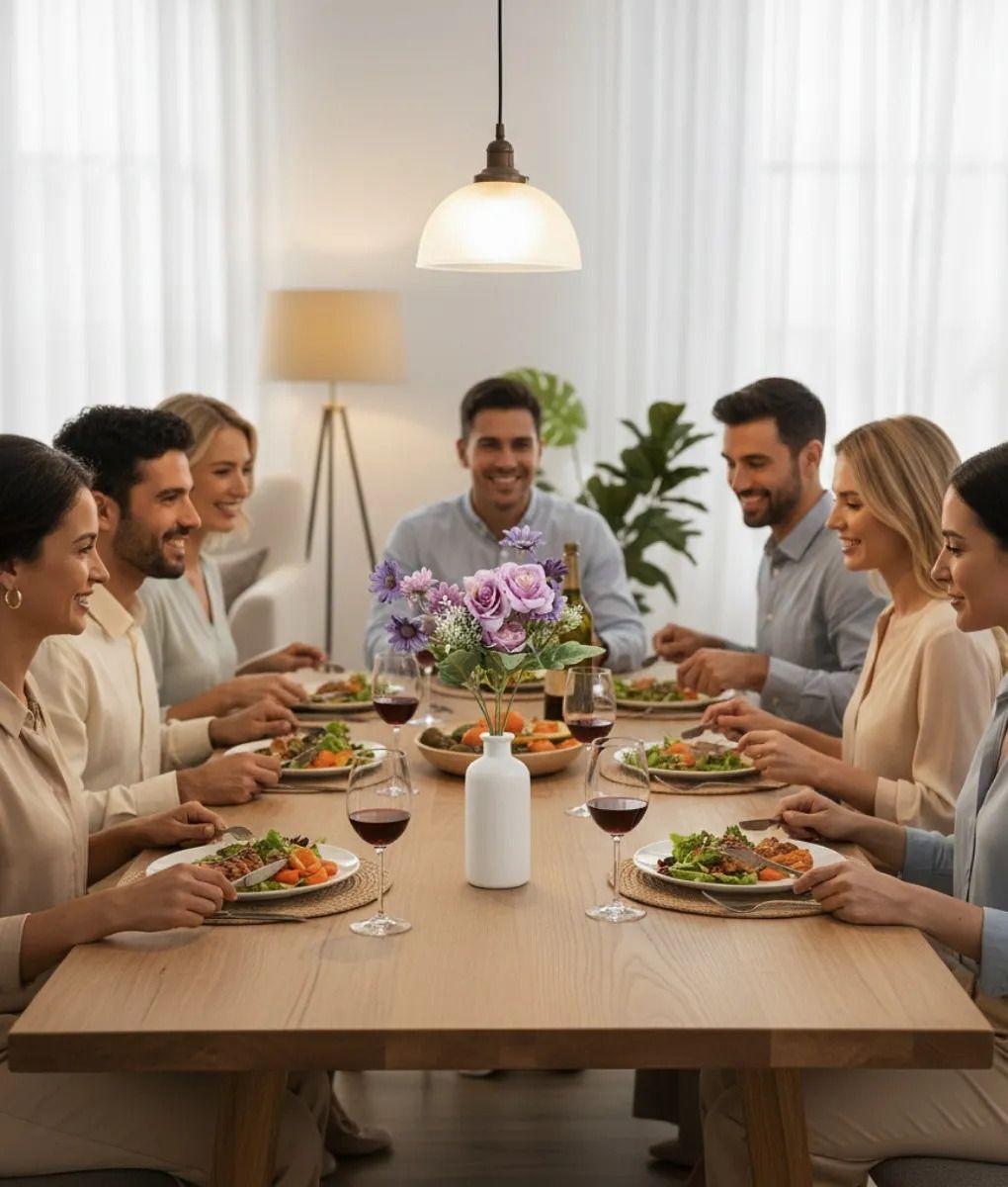 Set 4 Ramo Flores Artificiales Belleza Adorno Decoración Jhn-3