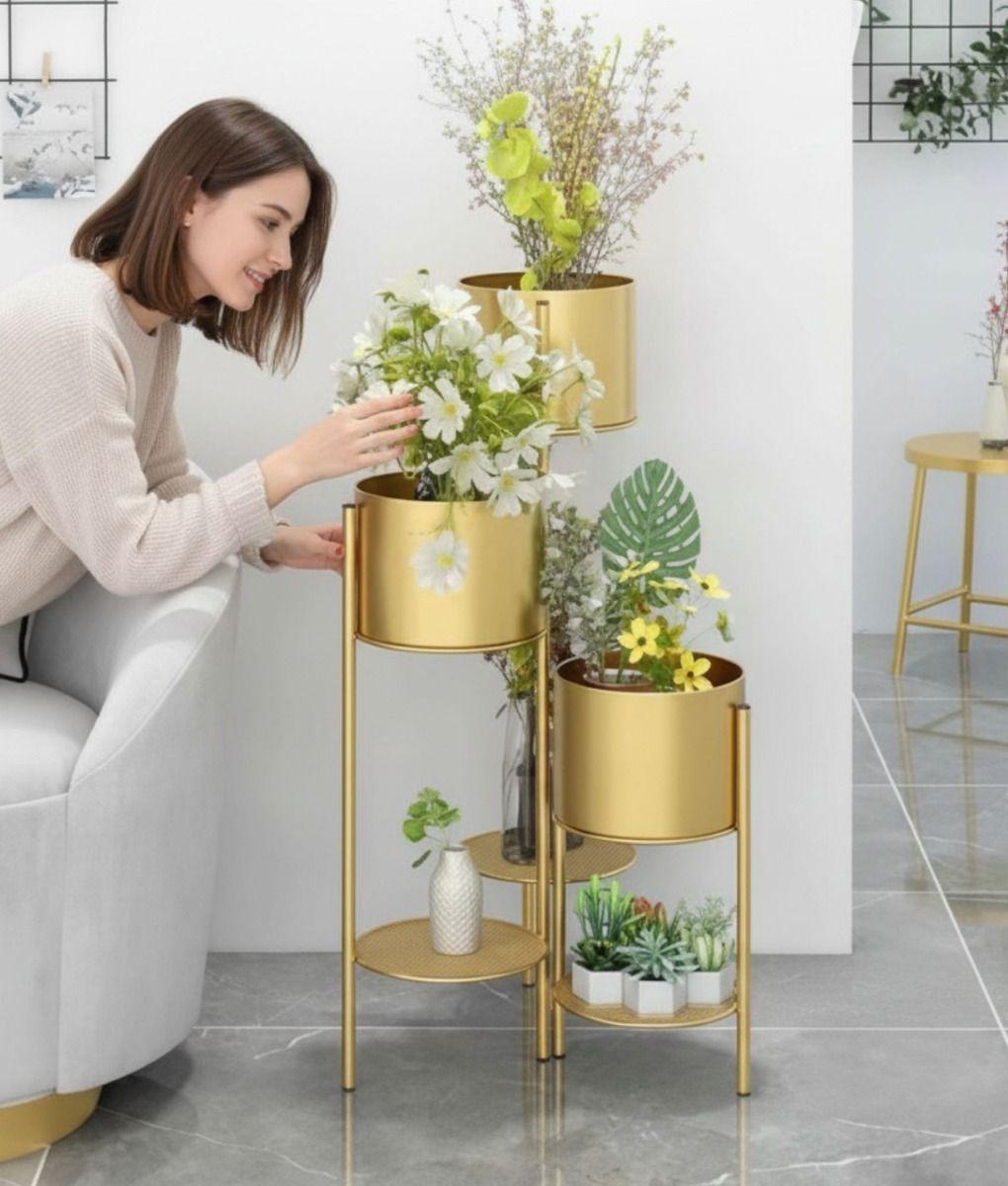 Porta Macetas Soporte Decorativo Multifuncional Hogar Jhn-4