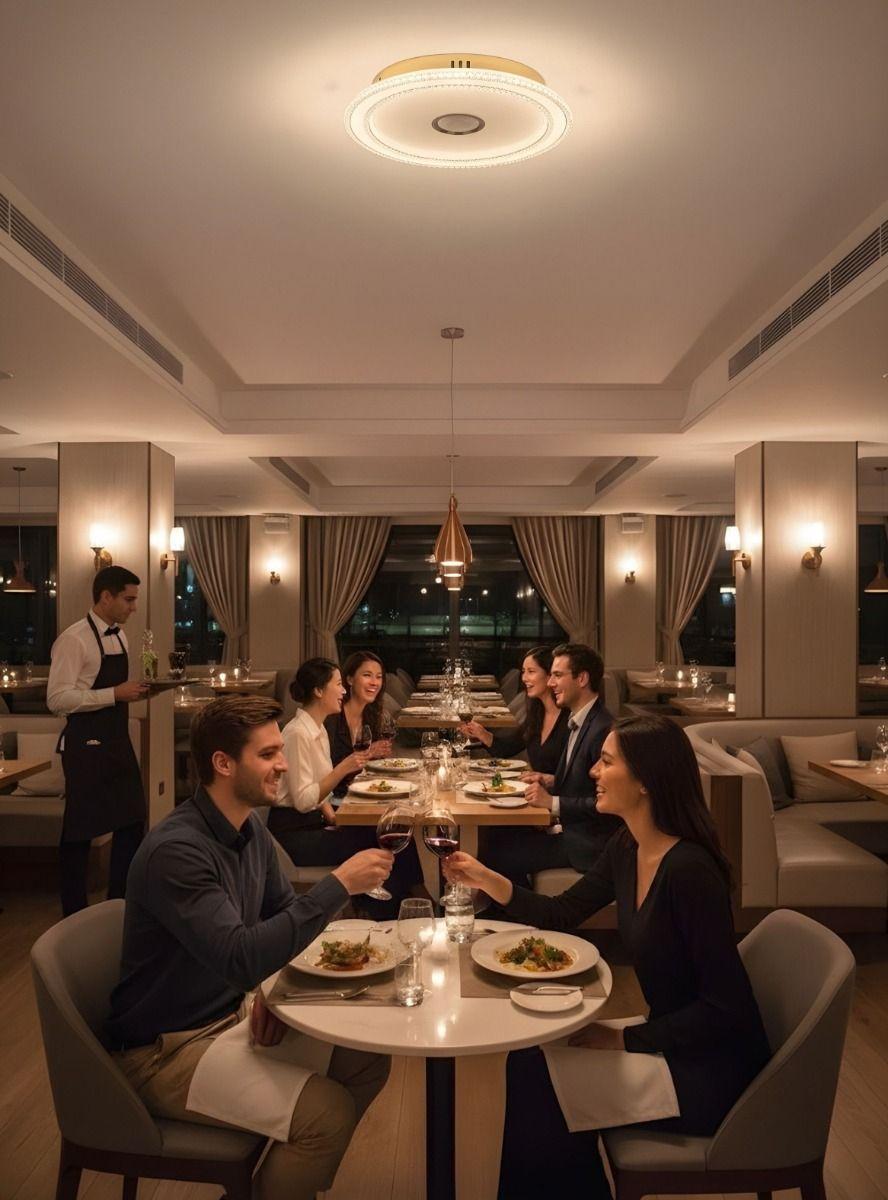 Lámpara Techo Decorativa Elegante Plafón Forma Circular Jhn-3