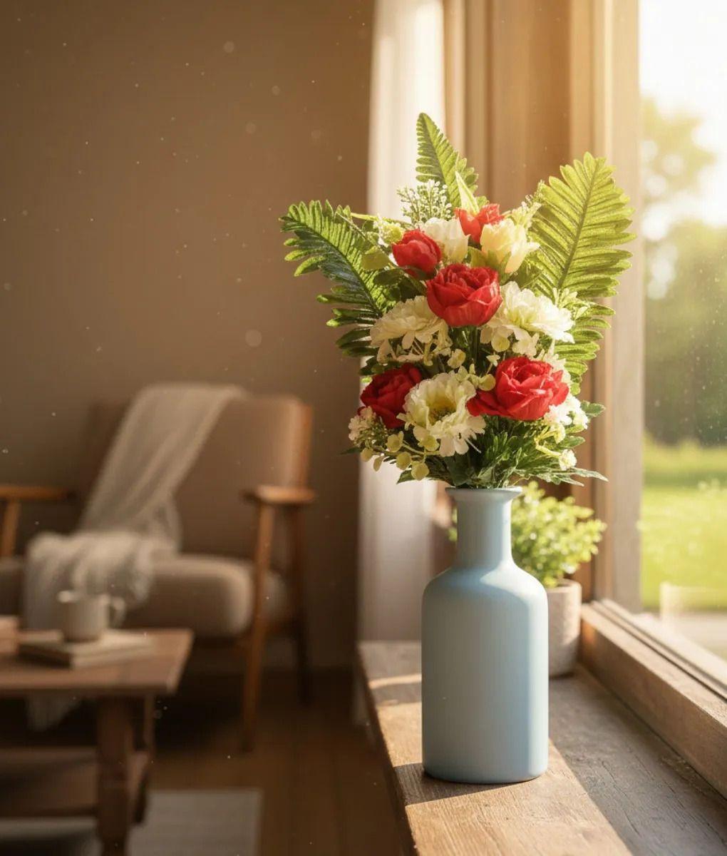 Set 2 Ramo Floral Artificial Elegancia Hogar Decorativo Jhn-8